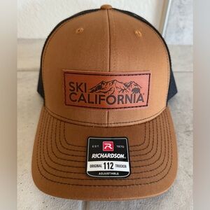 New Ski California Richardson 112 Original Trucker Hat SnapBack Adult OSFM Brown